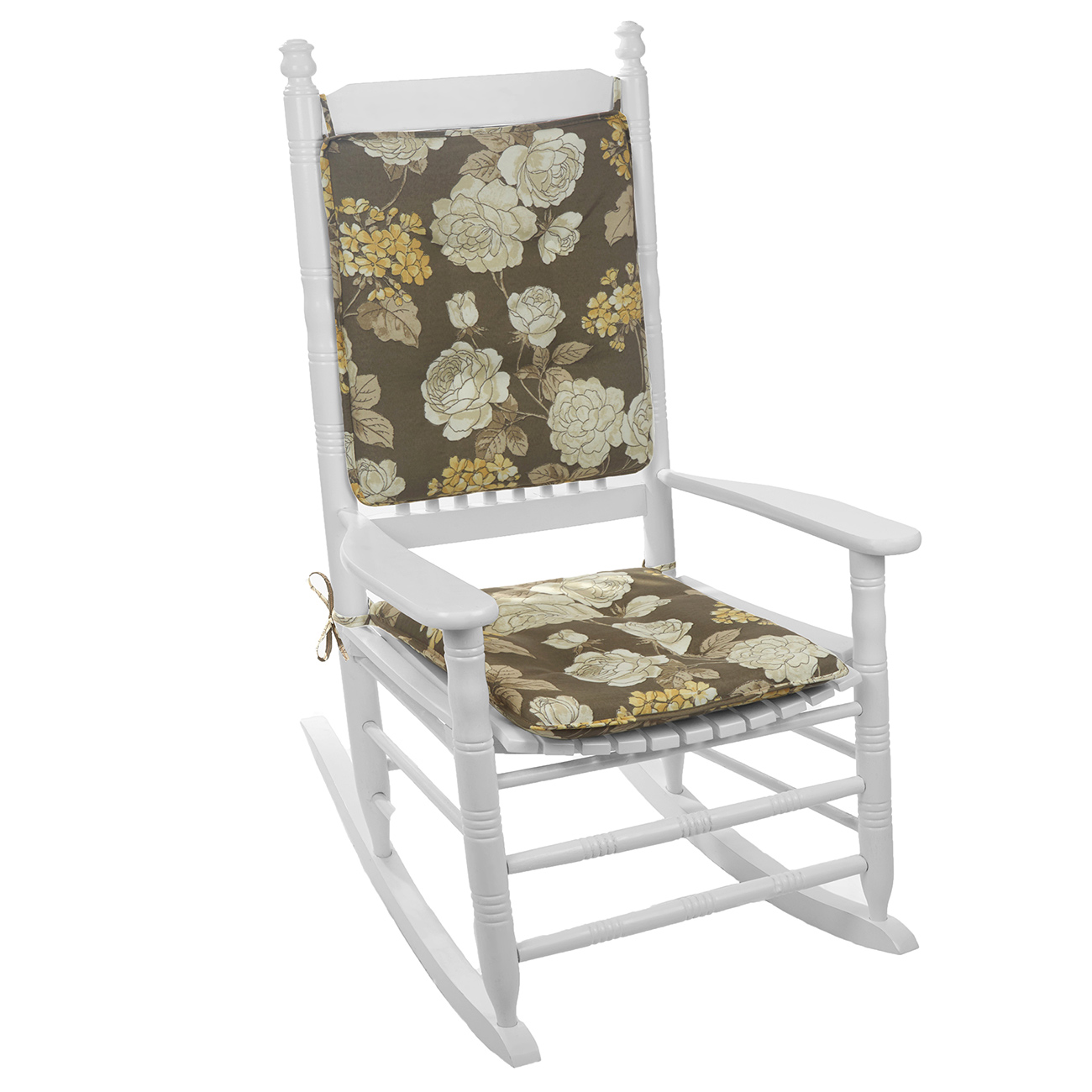 Vivienne Floral Tufted Rocker Cushion Set Outdoor Furniture Rocker and Seat Cushions