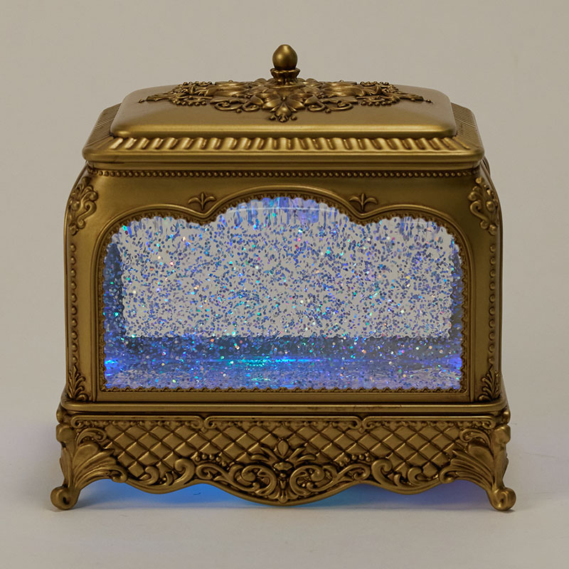 Decorative Box Glitter Globe Cracker Barrel