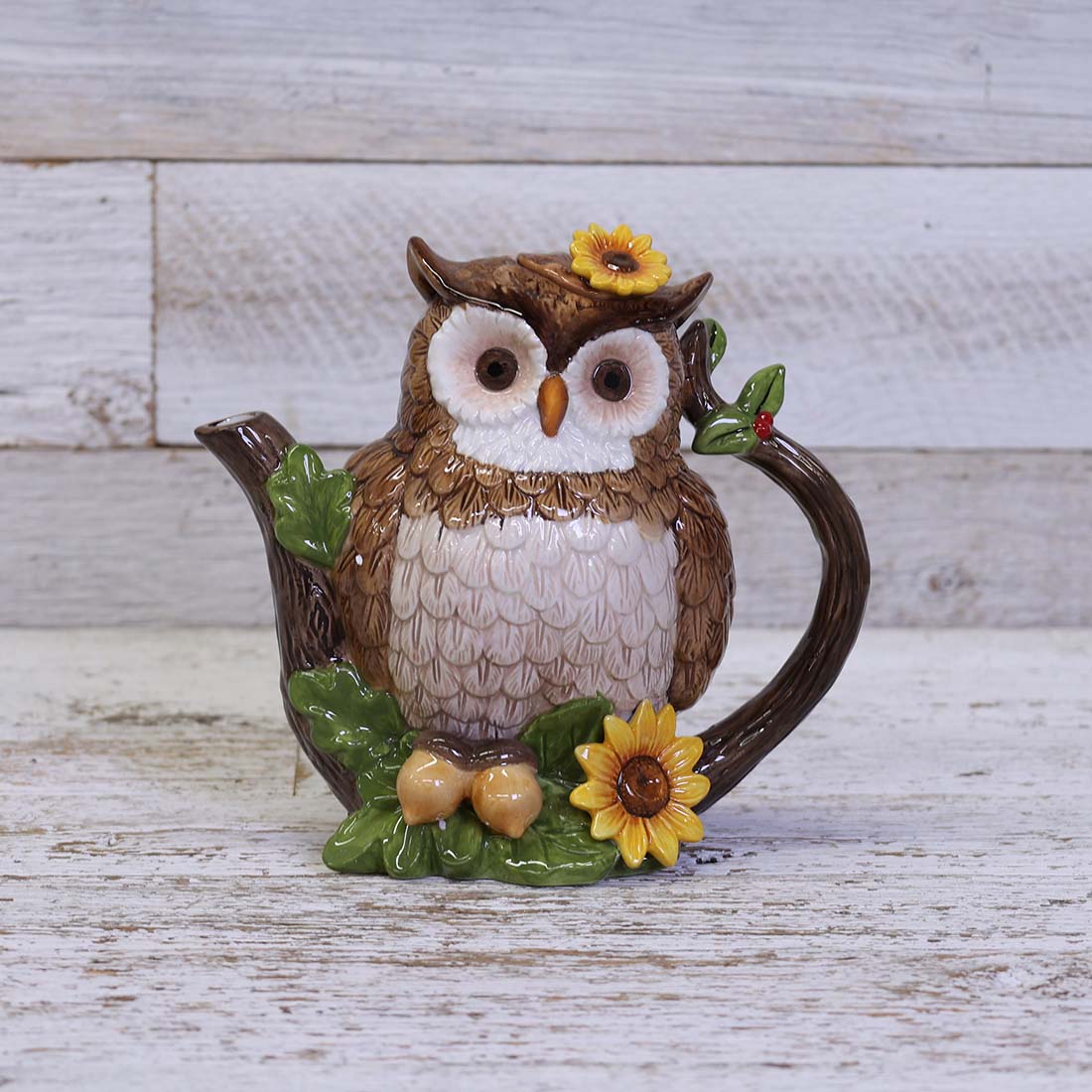 Harvest Owl Teapot Cracker Barrel