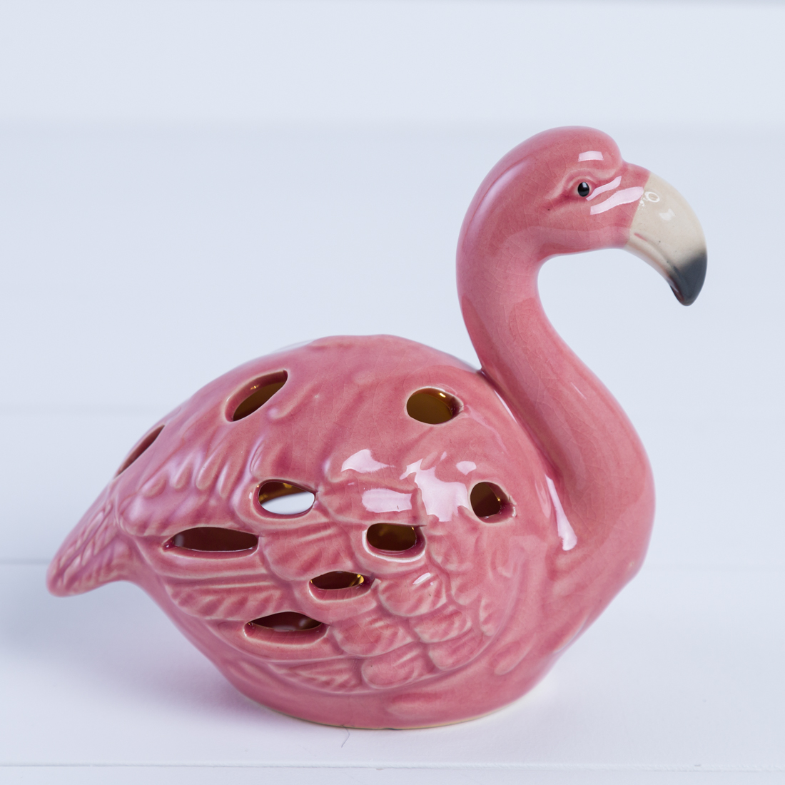 LED LightUp Ceramic Flamingo Cracker Barrel