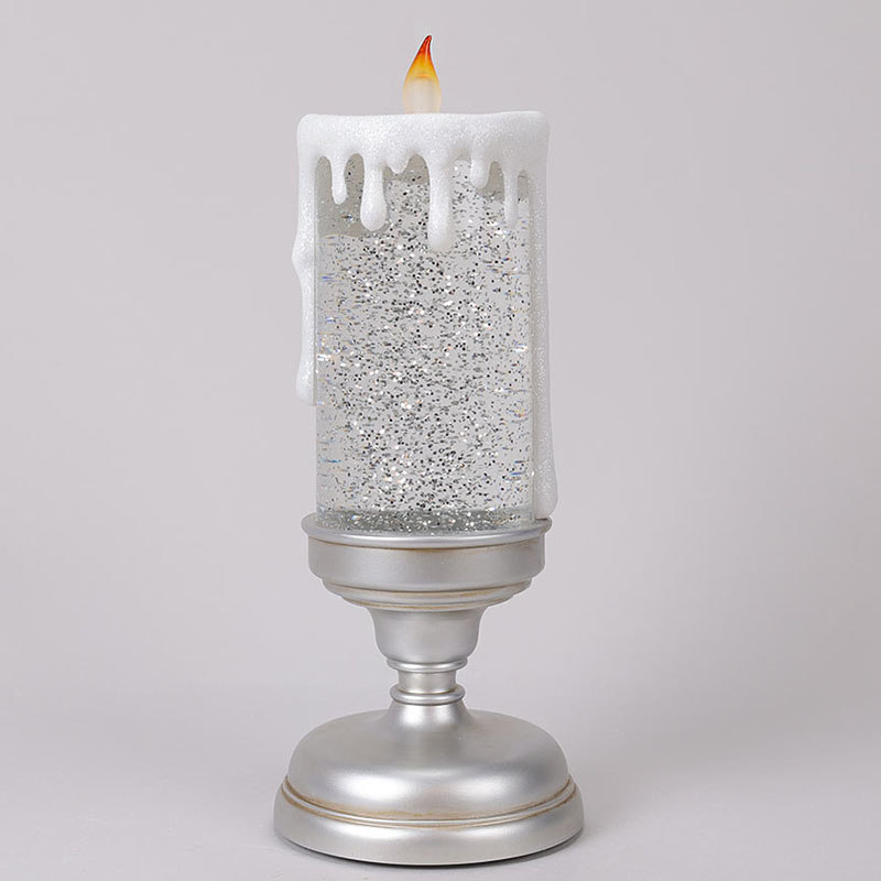 LED Candle Shaped Glitter Globe Cracker Barrel