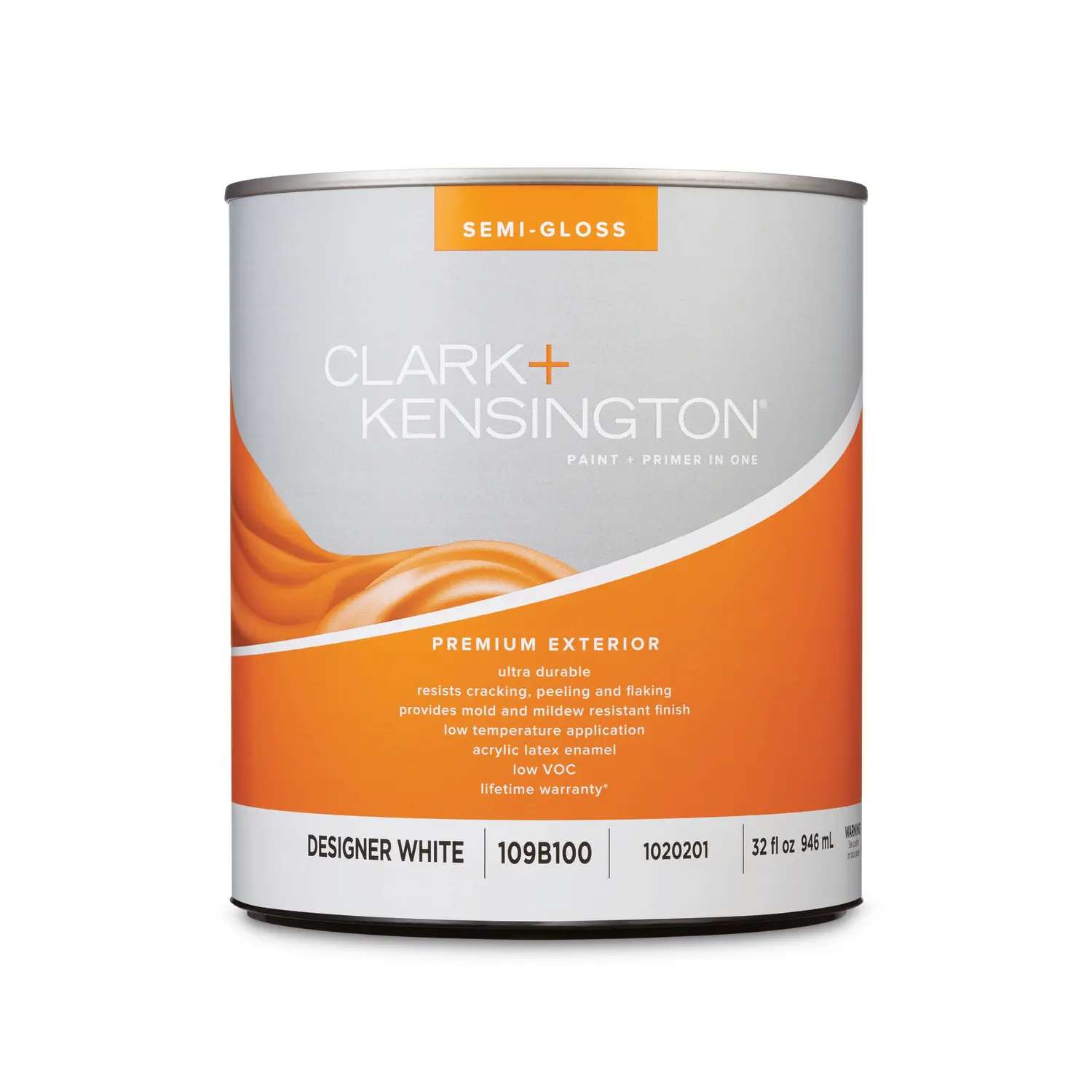 Ace SemiGloss Designer White Acrylic Latex Paint + Primer Outdoor 1 qt