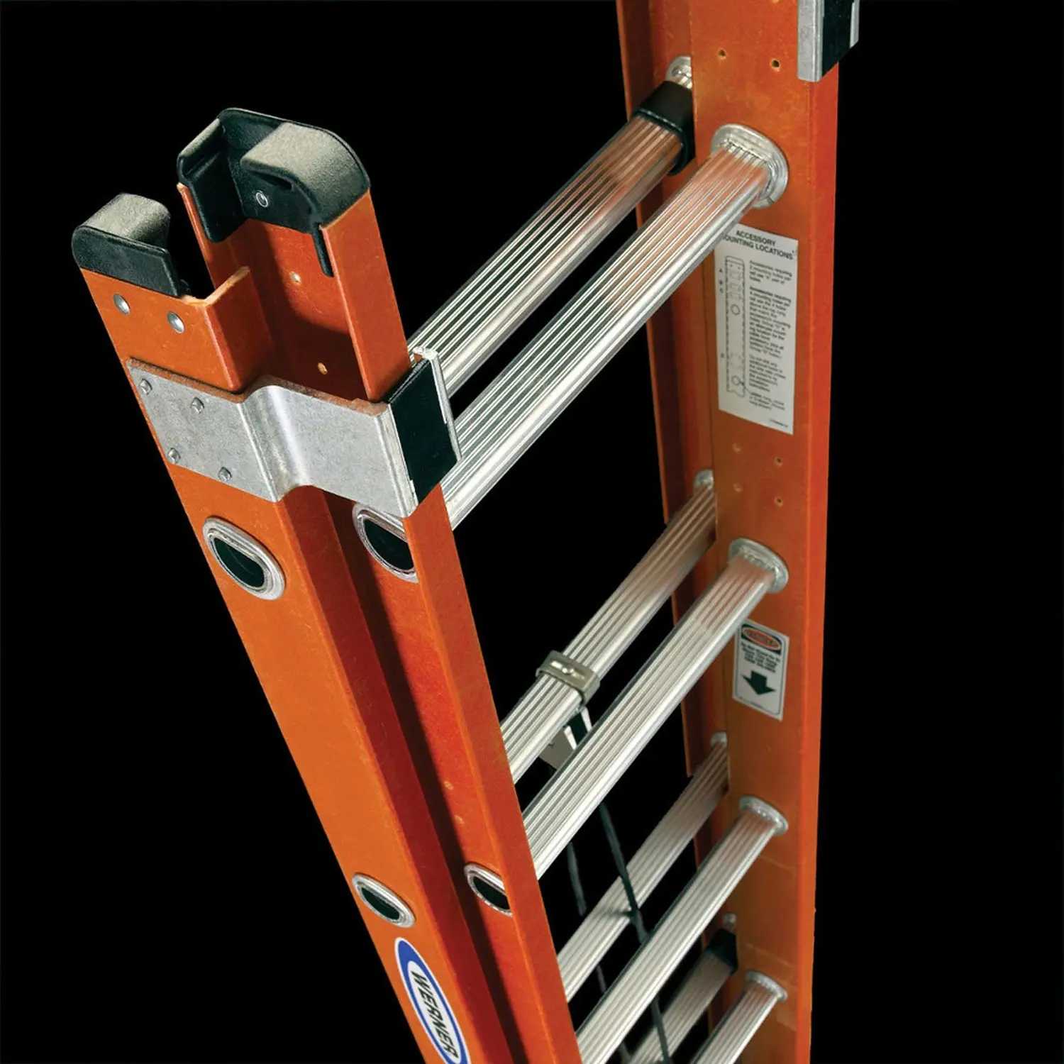 Werner 20 ft. H x 19 in. W Fiberglass Extension Ladder Type 1A 300 lb