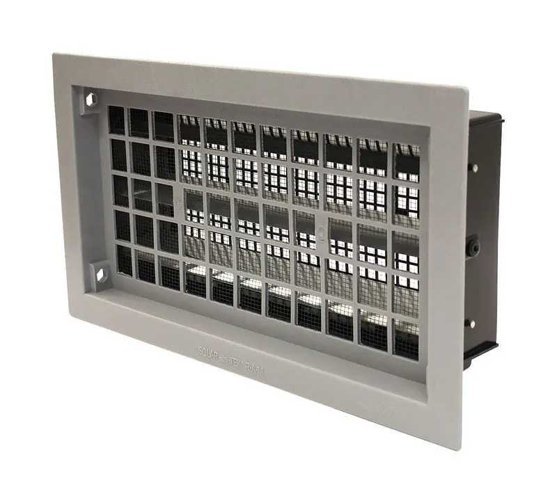 Air Vent 8 in. H x 16 in. W Gray Aluminum Automatic Foundation Vent