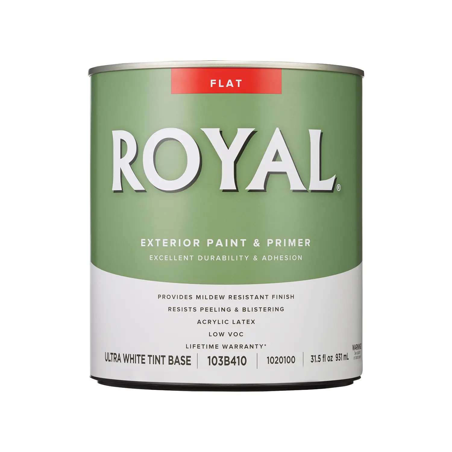 Royal Flat Tint Base Ultra White Base Paint Exterior 1 qt Ace Hardware