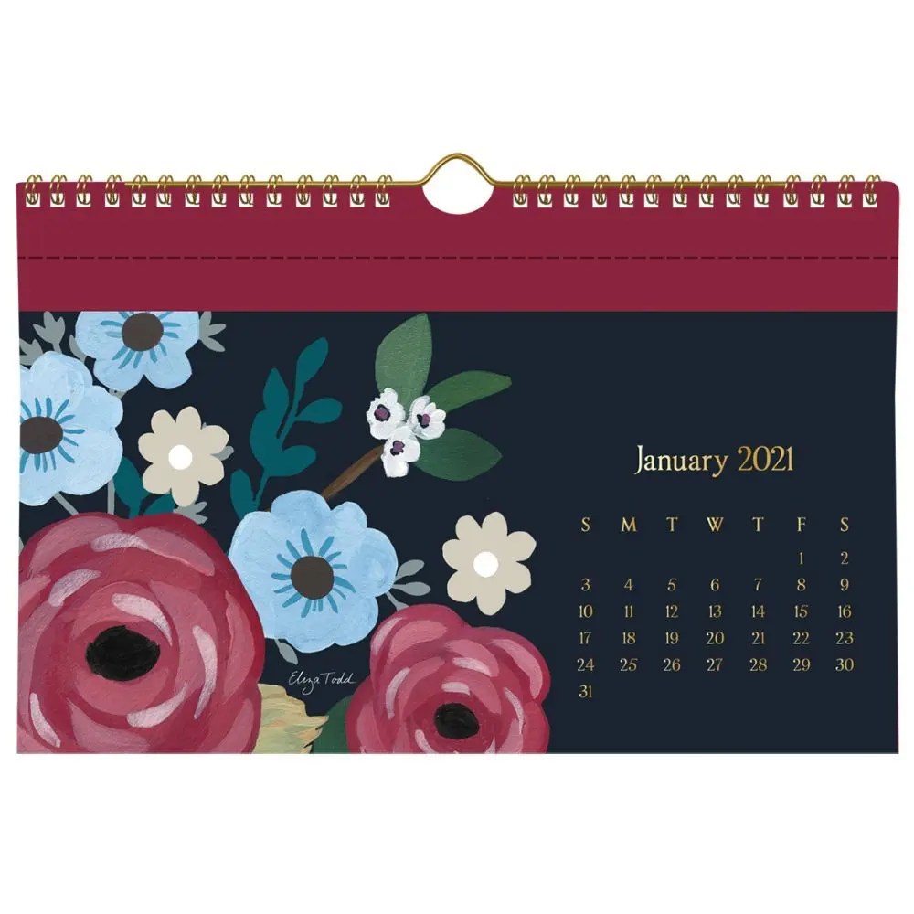 Bloom Pocket Wall Calendar by Eliza Todd