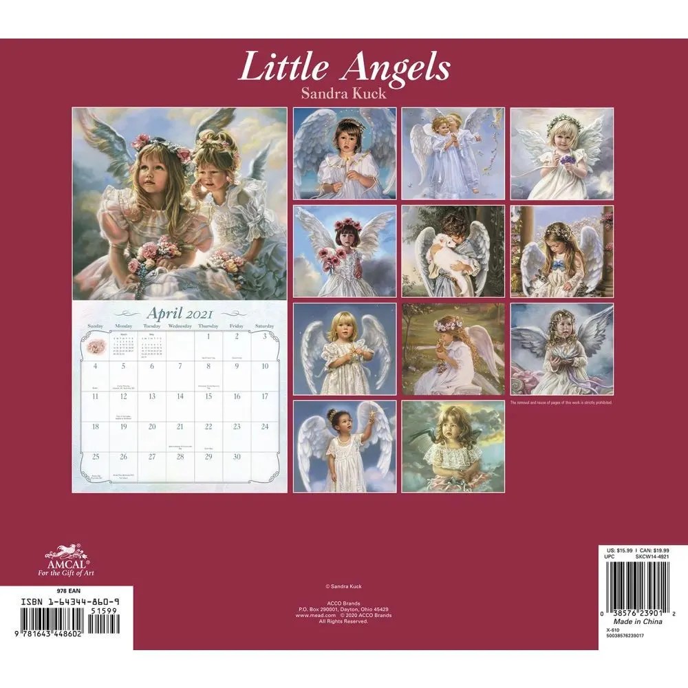 Angel Wall Calendar 2024 Kuck Little Angels Wall Calendar