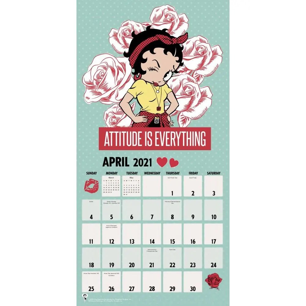 Betty Crockey 2024 Calendar Betty Boop Wall Calendar