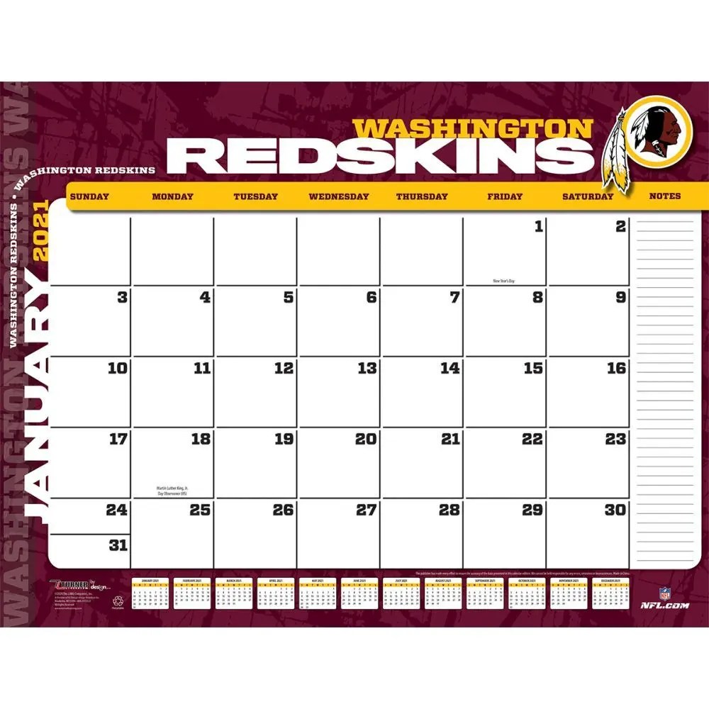 Washington Redskins Desk Pad