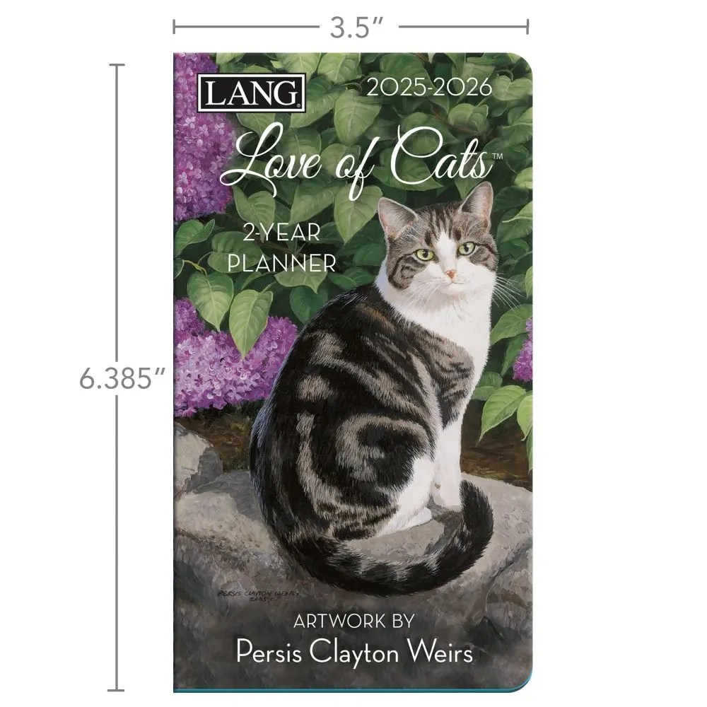 Love of Cats 2025 2 Year Pocket Planner by Persis Clayton Weirs Calendars