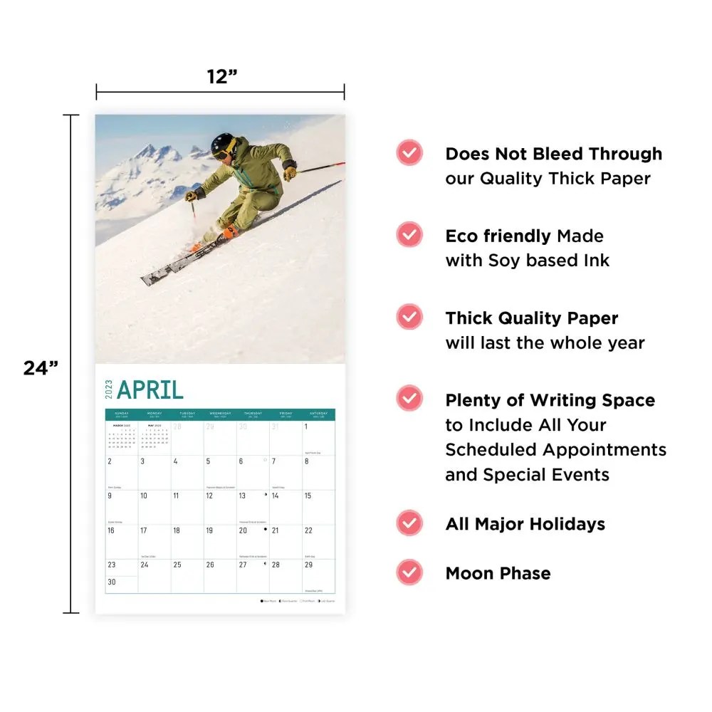 Skiing2023WallCalendar