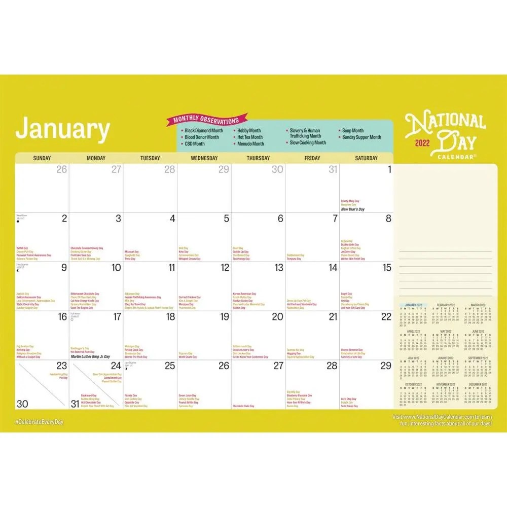 2022 National Day Calendar Customize and Print