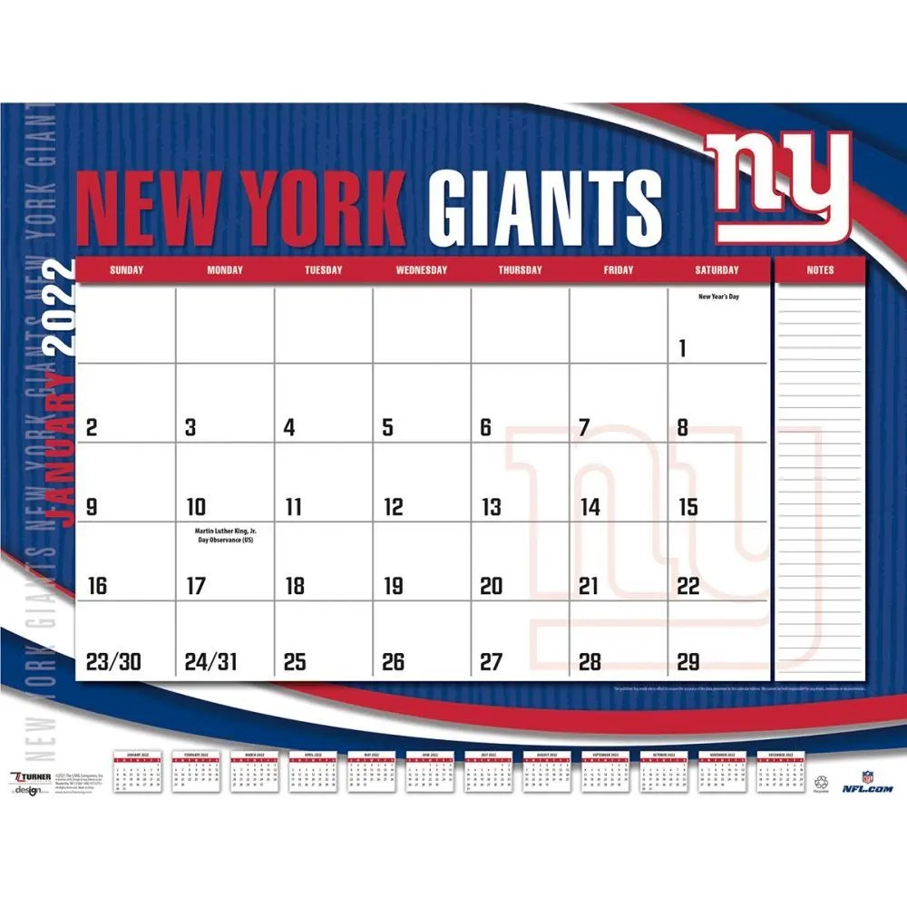 giants schedule 2023 NFL New York Giants 2022 Desk Pad