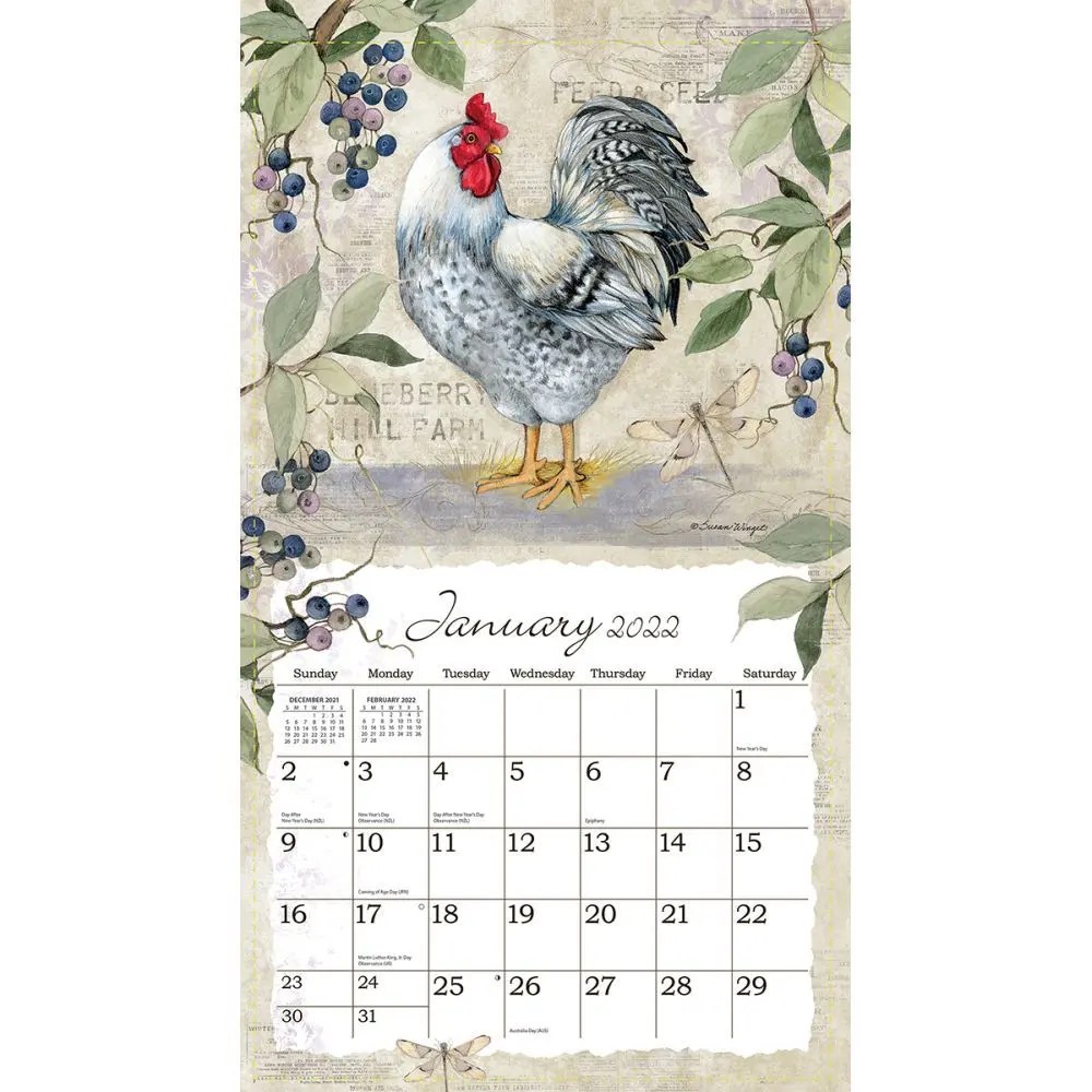 Proud Rooster 2022 Wall Calendar - Calendars.com