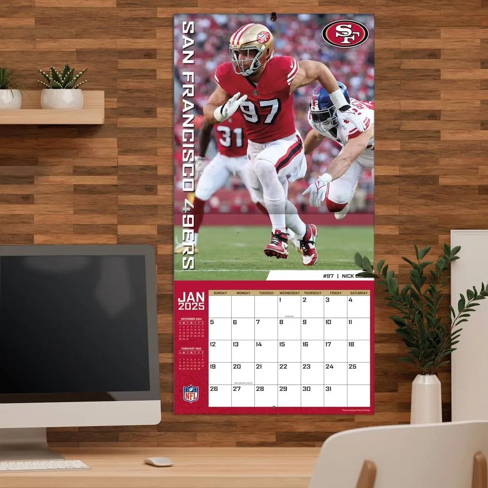 NFL San Francisco 49ers 2025 Wall Calendar