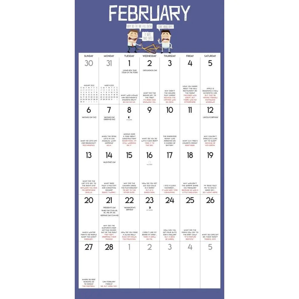 Bad Dad Jokes 2023 Wall Calendar