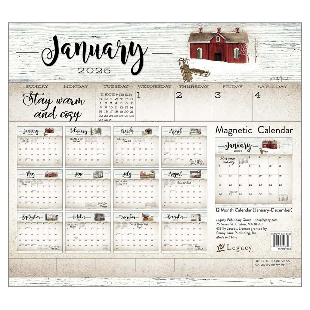 Farmhouse 2025 Desk Calendar