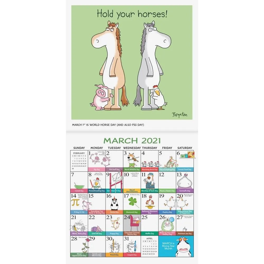 Boyntons Every Days Fabulous Holiday Wall Calendar