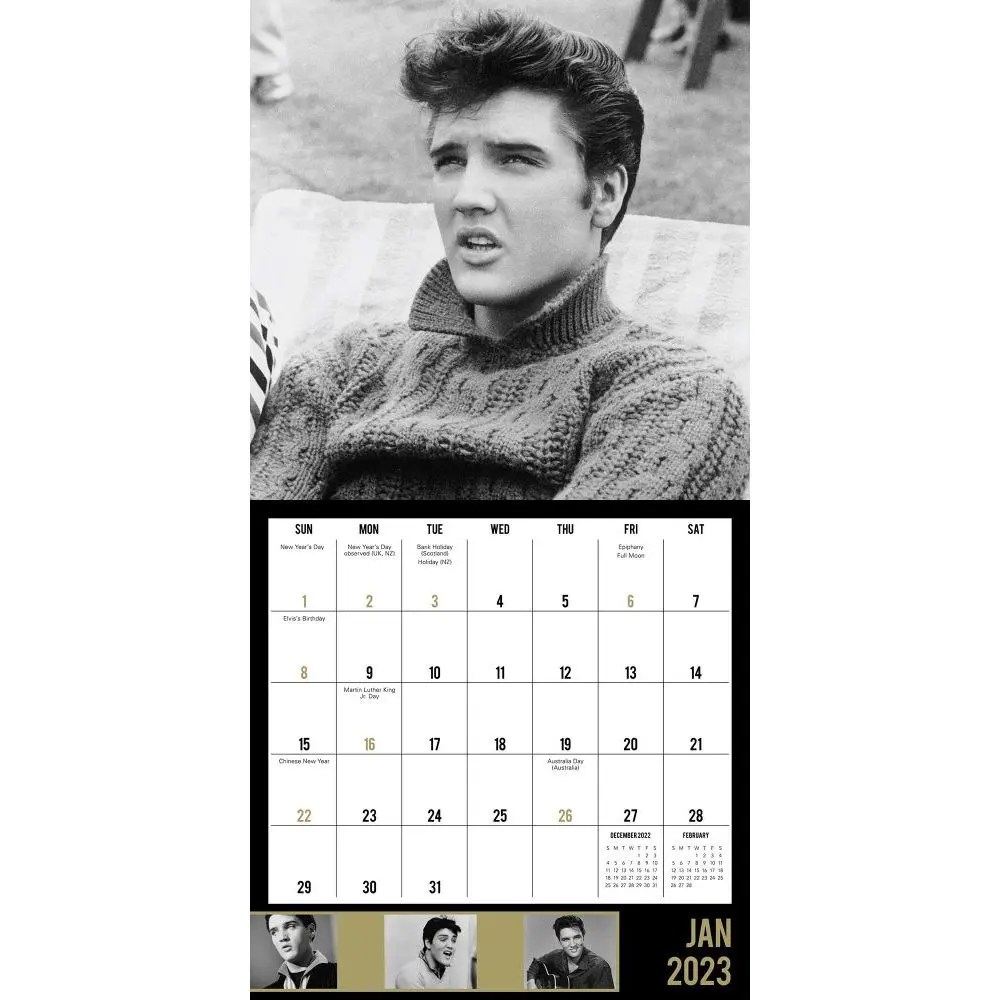 elvis presley calendar 2023 Elvis Presley 2023 Mini Calendar