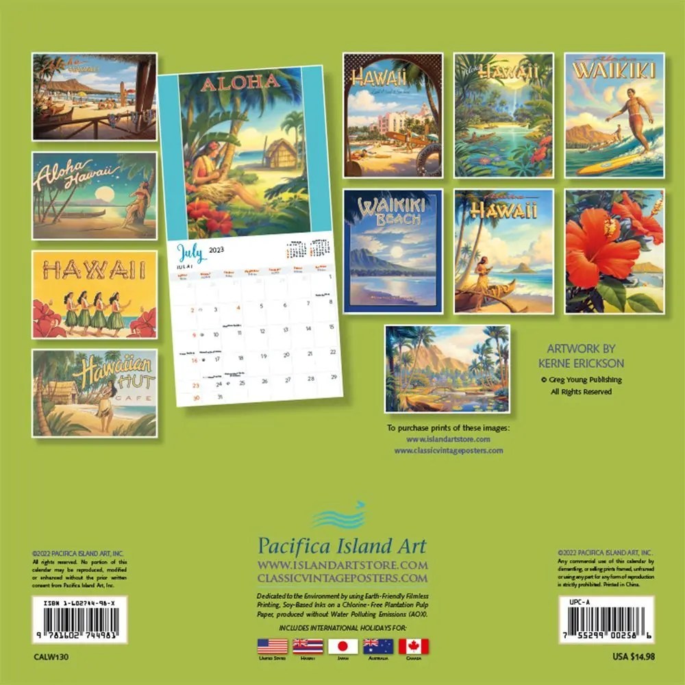 hawaii 2023 calendar Hawaii 2023 Wall Calendar