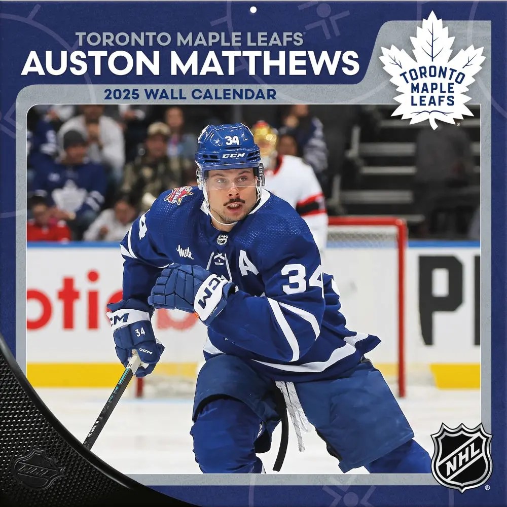 NHL Auston Matthews 2025 Wall Calendar