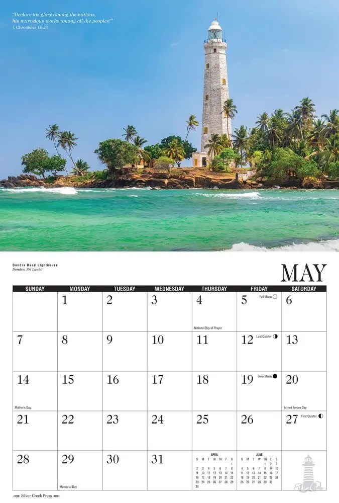 2023 calendar light Lighthouse Guiding Light 2023 Wall Calendar