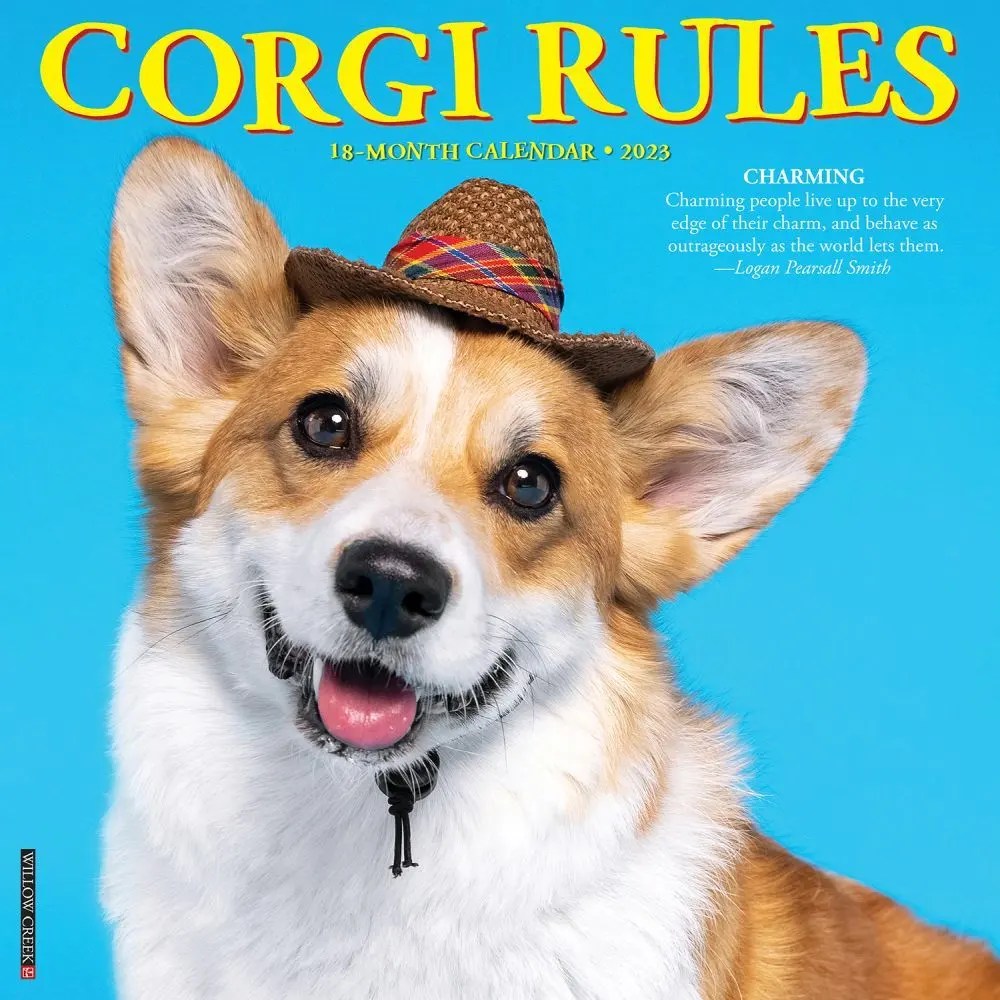 corgi desk calendar 2023 Rules 2023 Wall Calendar