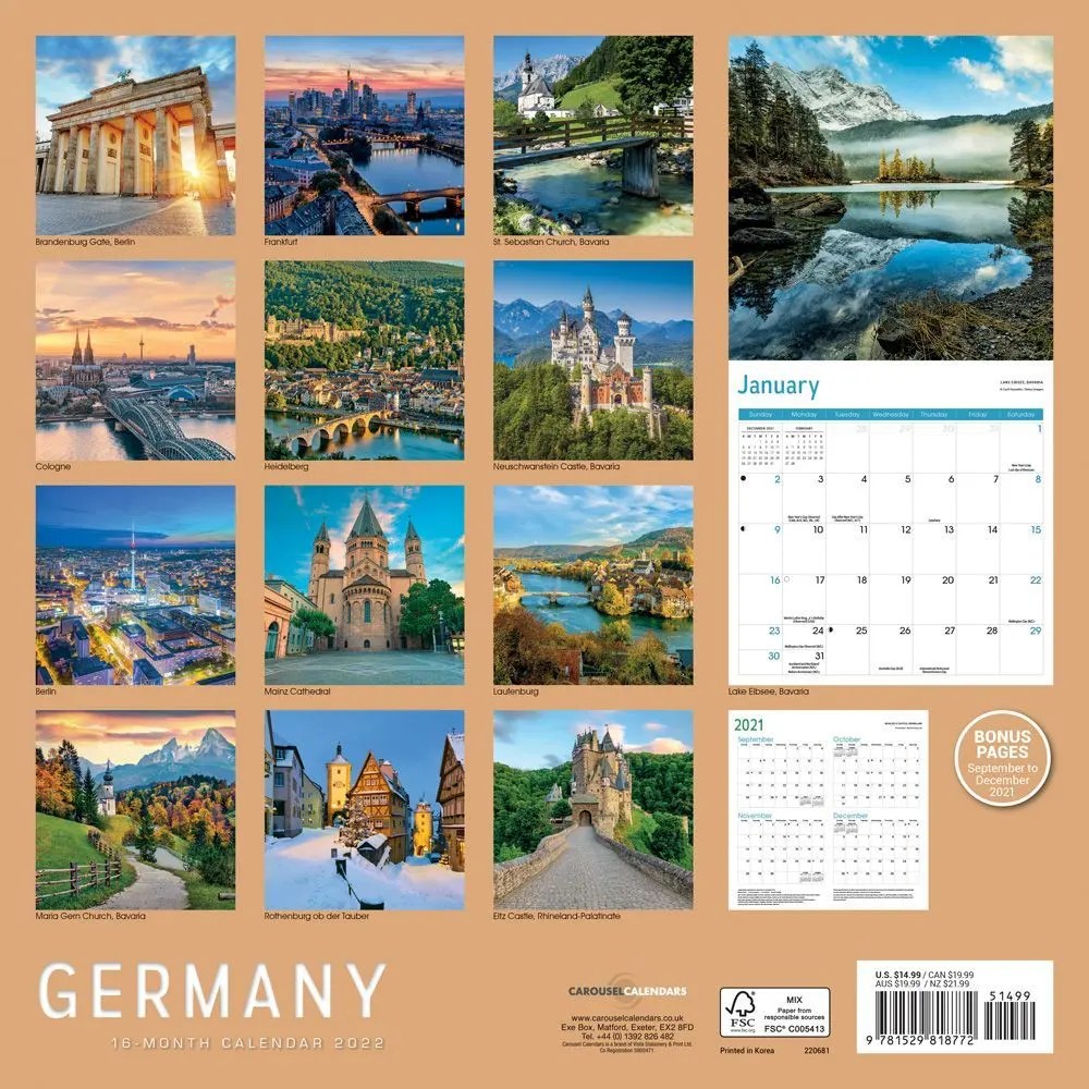 Germany 2022 Wall Calendar