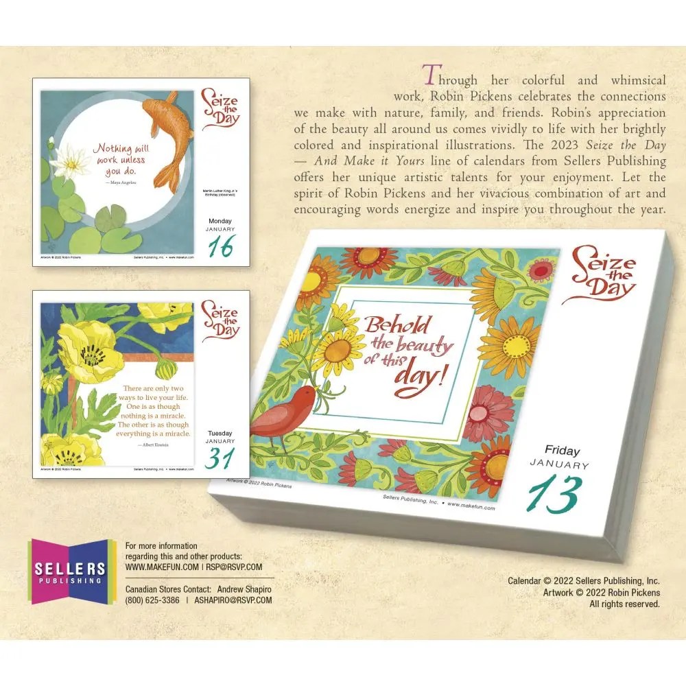 Seize the Day 2023 Desk Calendar