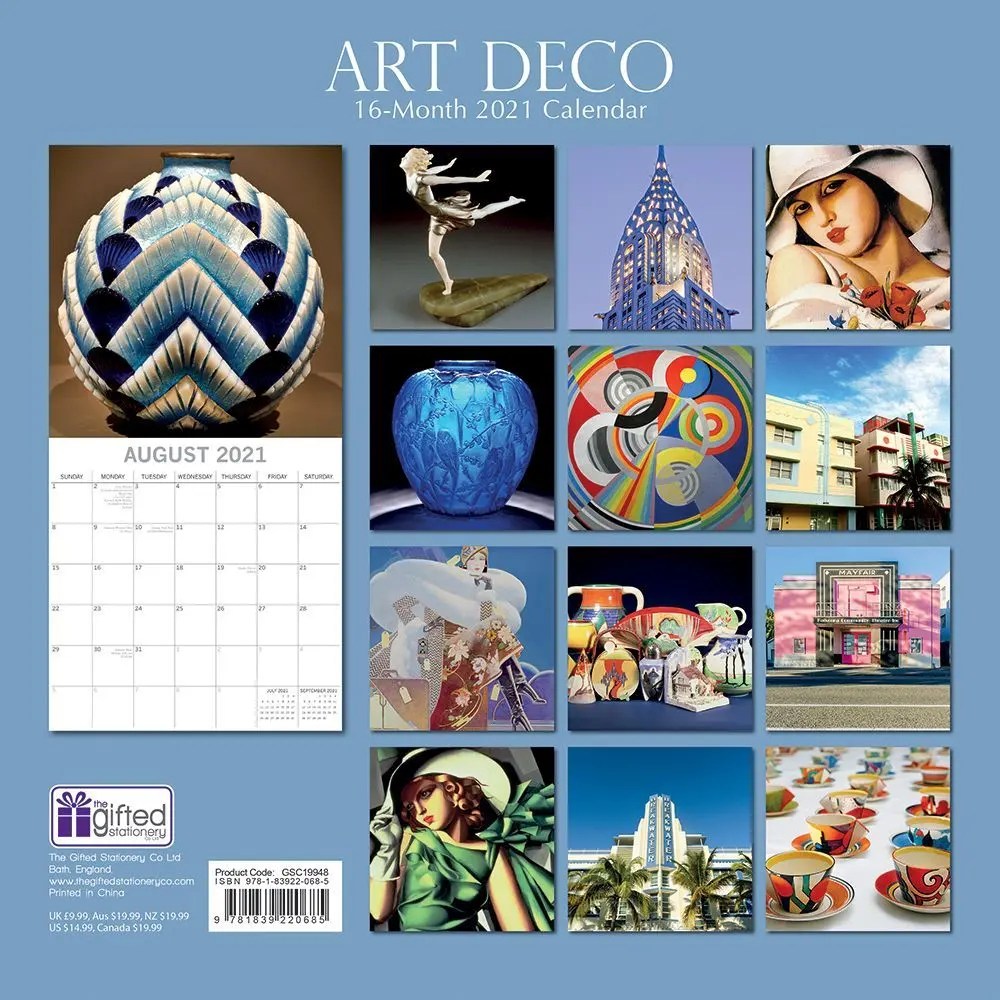 Art Deco Wall Calendar