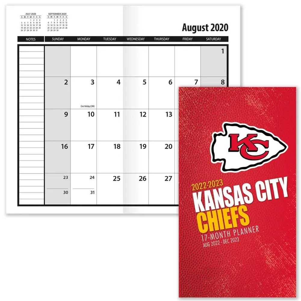ku calendar 2023 Kansas City Chiefs 2023 17Month Pocket Planner