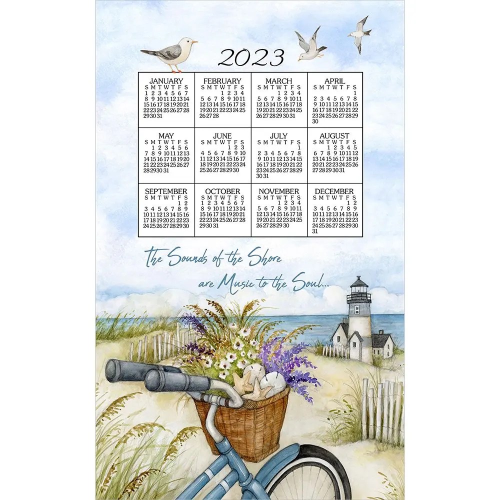Seashore 2023 Calendar Towel