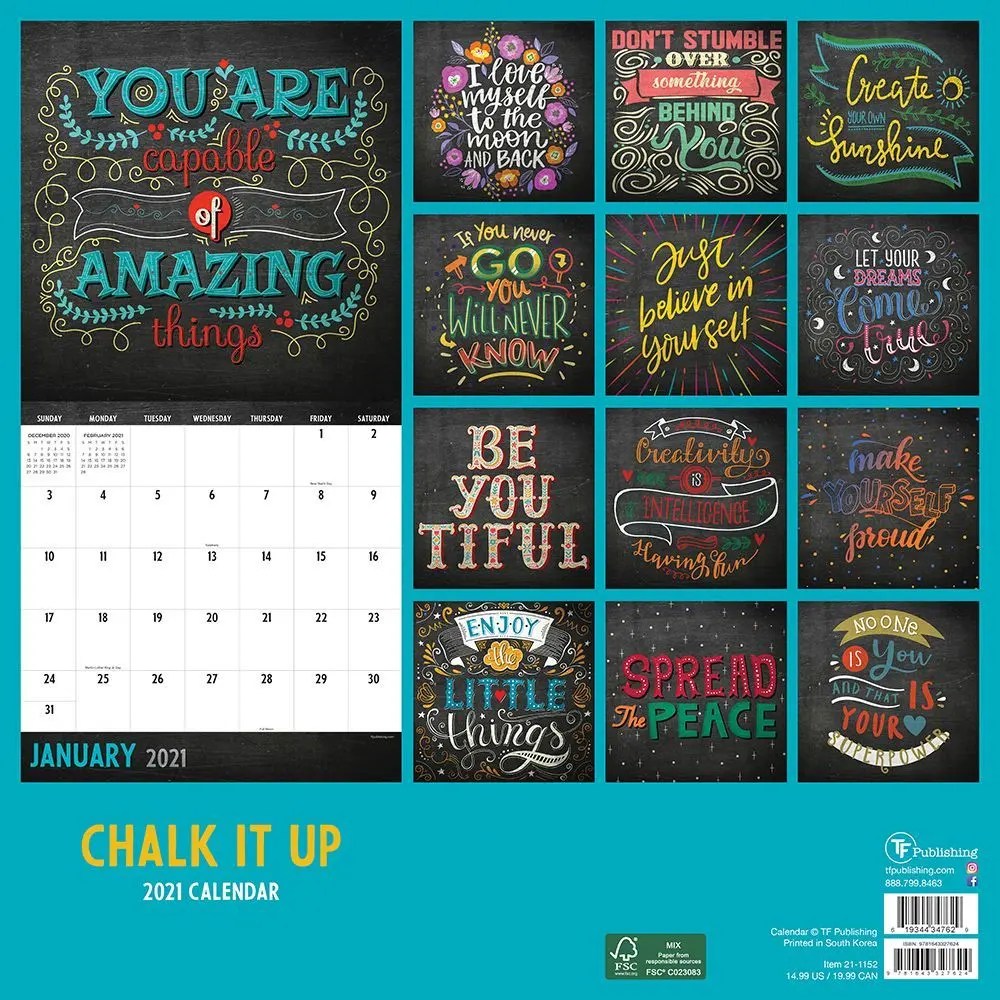 Chalk It Up Wall Calendar