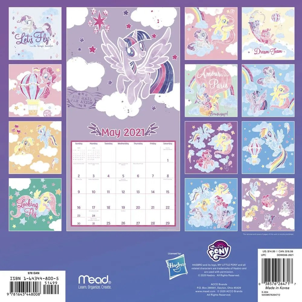 My Little Pony Calendar 2023 Printable Word Searches