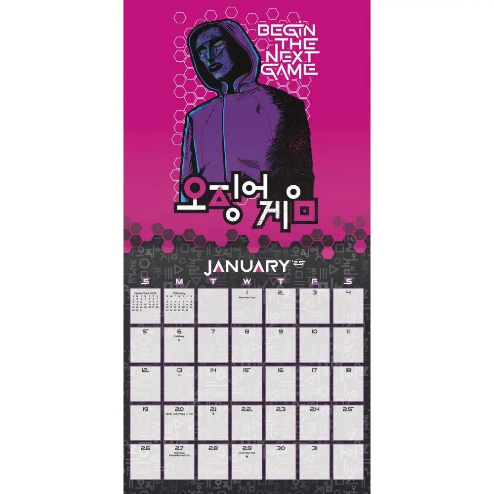 Squid Game 2025 Wall Calendar