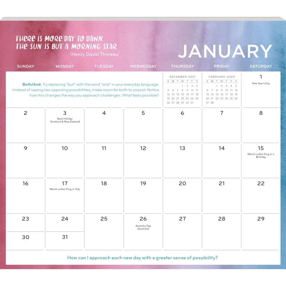 Everyday Gratitude 2022 Monthly Wall Calendar