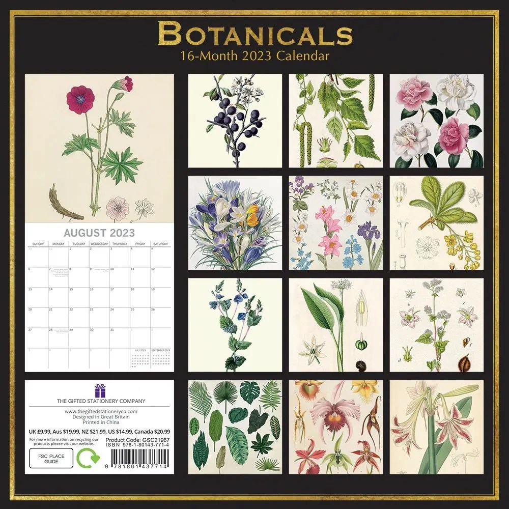 Botanicals 2023 Wall Calendar SV