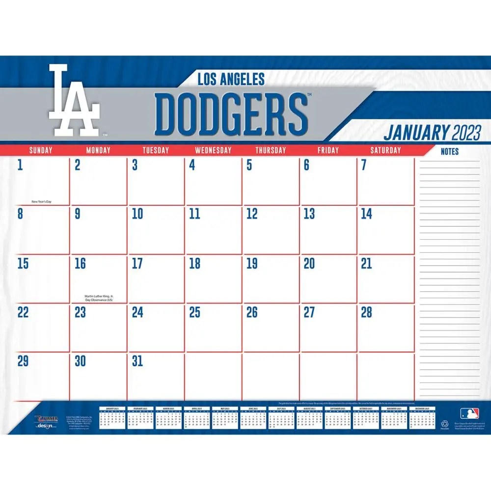 MLB Los Angeles Dodgers 2023 Desk Pad