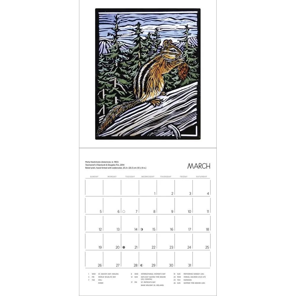 molly hashimoto calendar 2023 Molly Hashimoto Wildlife 2023 Mini Wall Calendar