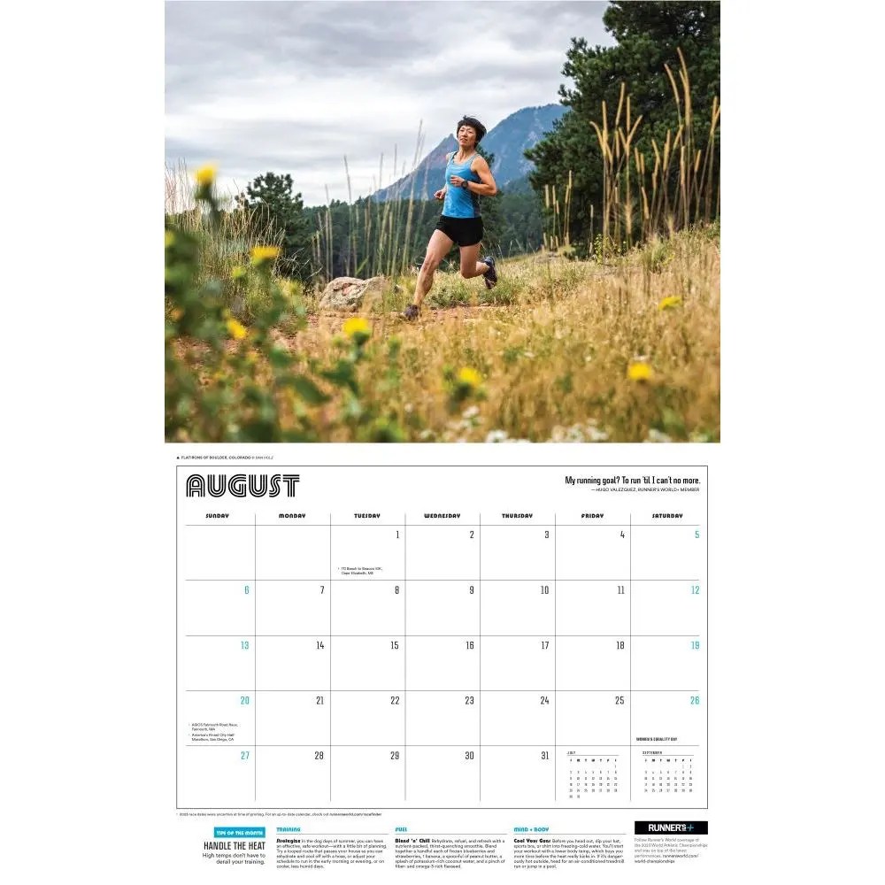 Runners World 2023 calendar