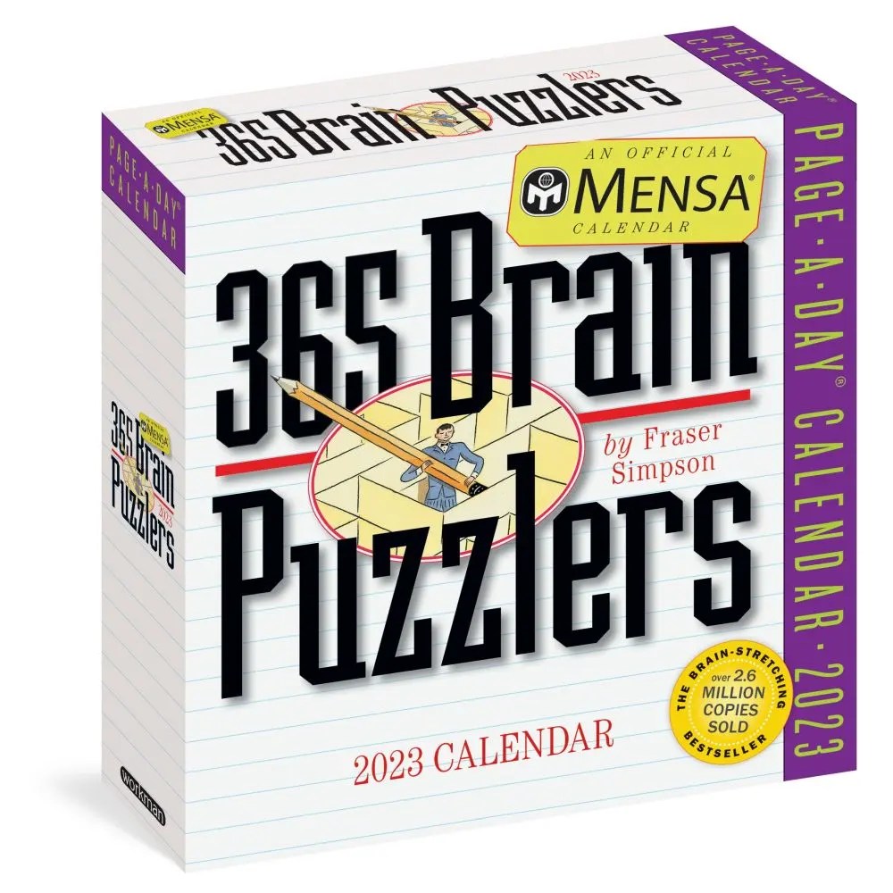 Mensa Brain Puzzlers 2023 Desk Calendar