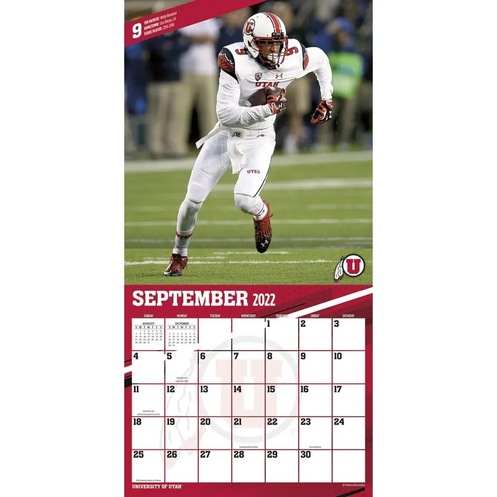 University Of Utah Calendar Fall 2024 Utah Utes 2023 Wall Calendar