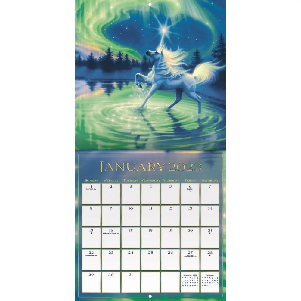 Top Christmas Toys 2023 Unicorn Unicorn Kingdom of 2023 Wall Calendar