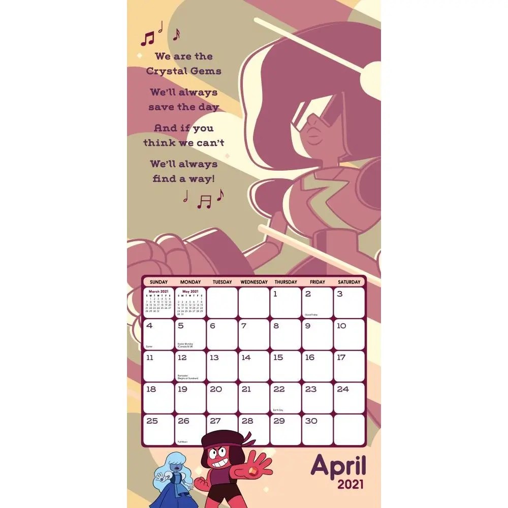 Steven Universe 2022 Calendar April Calendar 2022