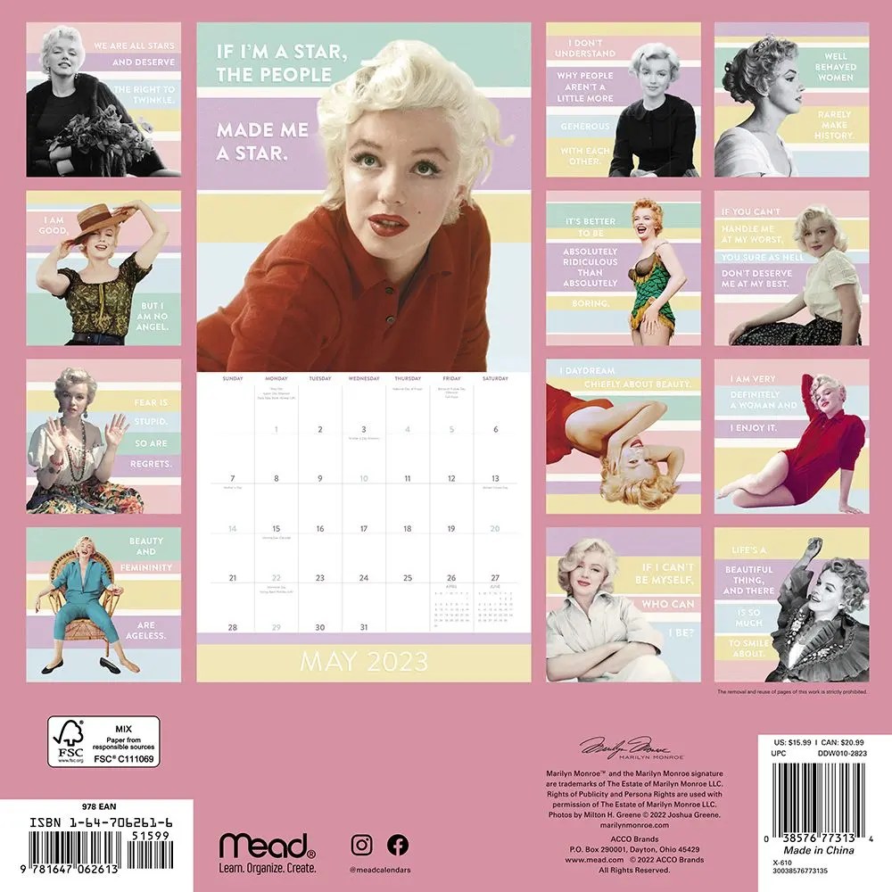 MarilynMonroe2023WallCalendar