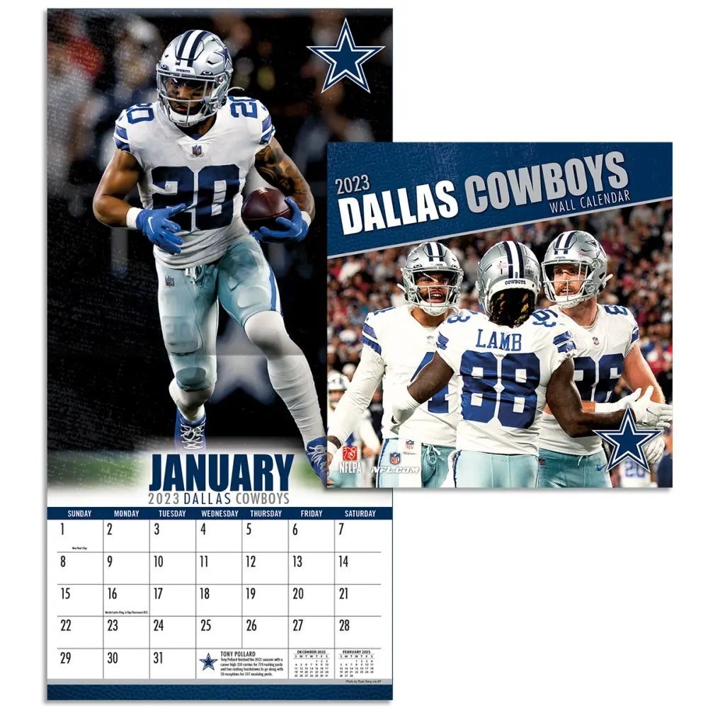 TURNER SPORTS, NFL Dallas Cowboys 2023 Mini Wall Calendar 14.15 PicClick