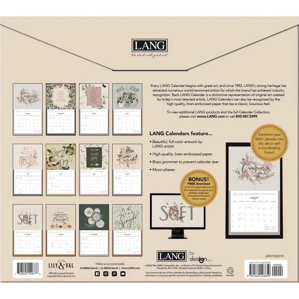 Gentler Thymes 2024 Calendar Be Gentle With Yourself 2024 Wall Calendar