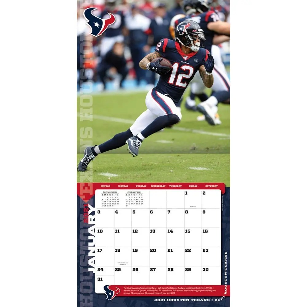 Houston Texans Wall Calendar