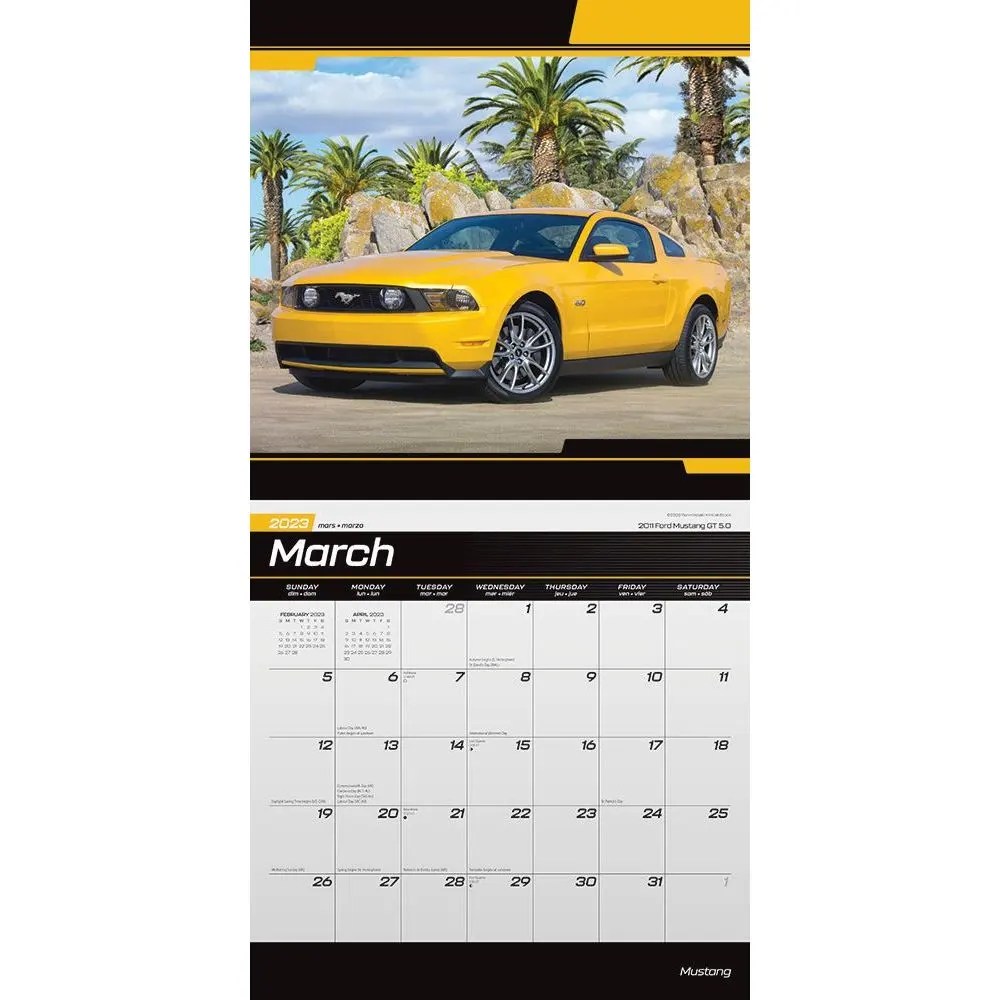 Mustang 2023 Square Wall Calendar