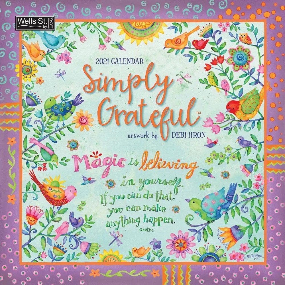 simply grateful 2023 calendar Simply Grateful Wall Calendar by Debi Hron